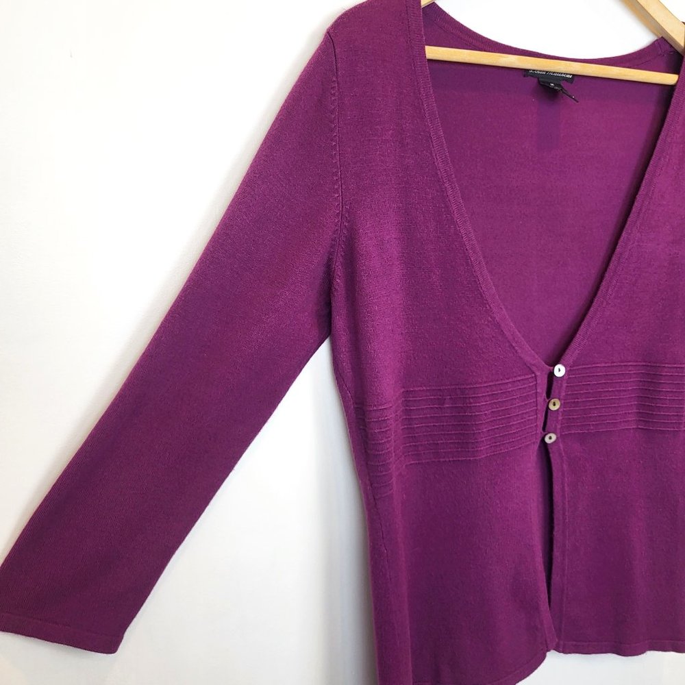 Linda Matthews Purple Shell and Cardigan Sweater Set, Size Medium, GUC - Picture 9 of 12